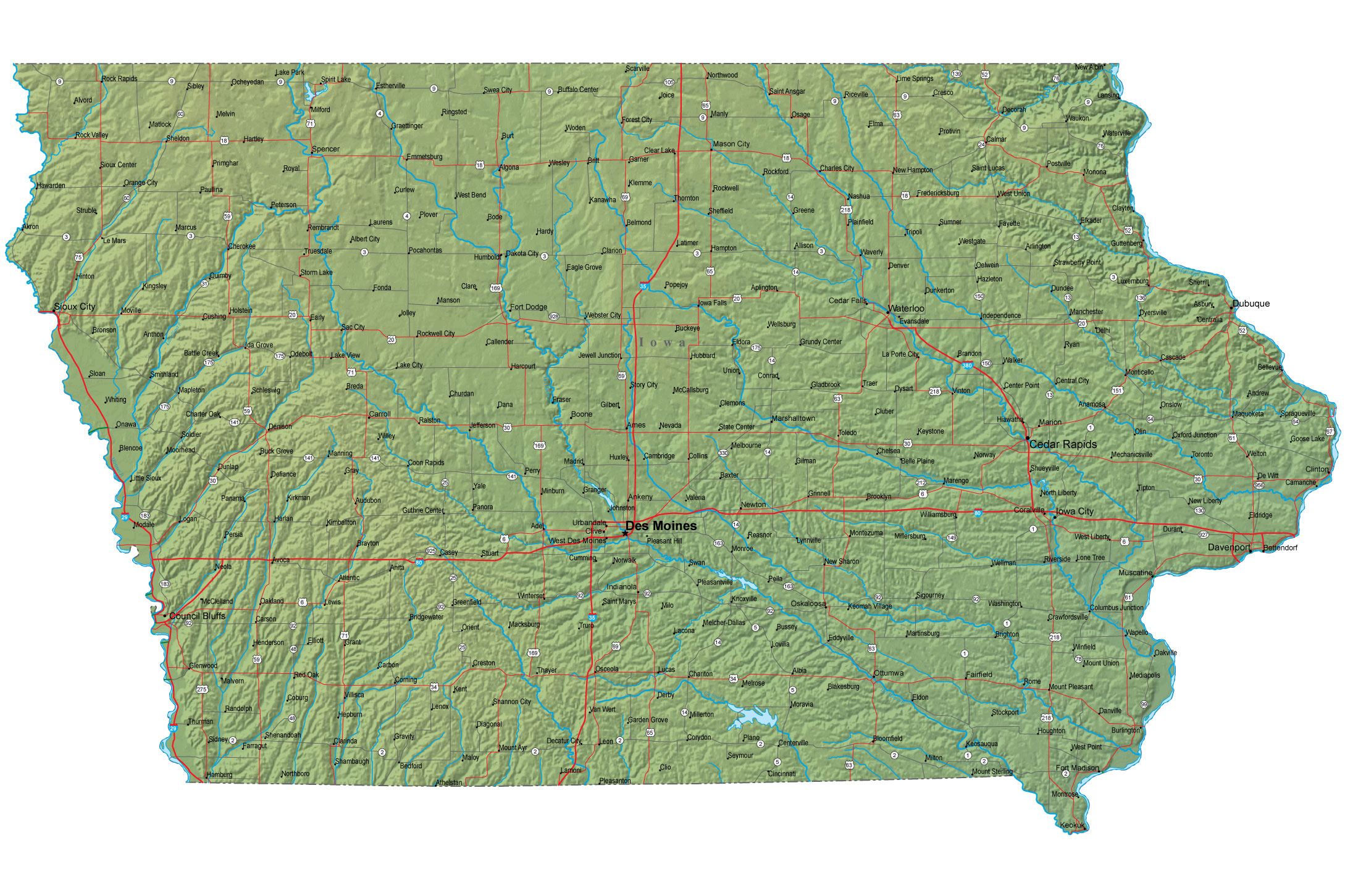 Iowa Lake Maps