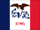 Iowa map logo - Iowa state flag